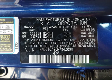 2022 Kia Seltos Sx Turbo z USA, uszkodzony, nr VIN KNDETCA26N7342890